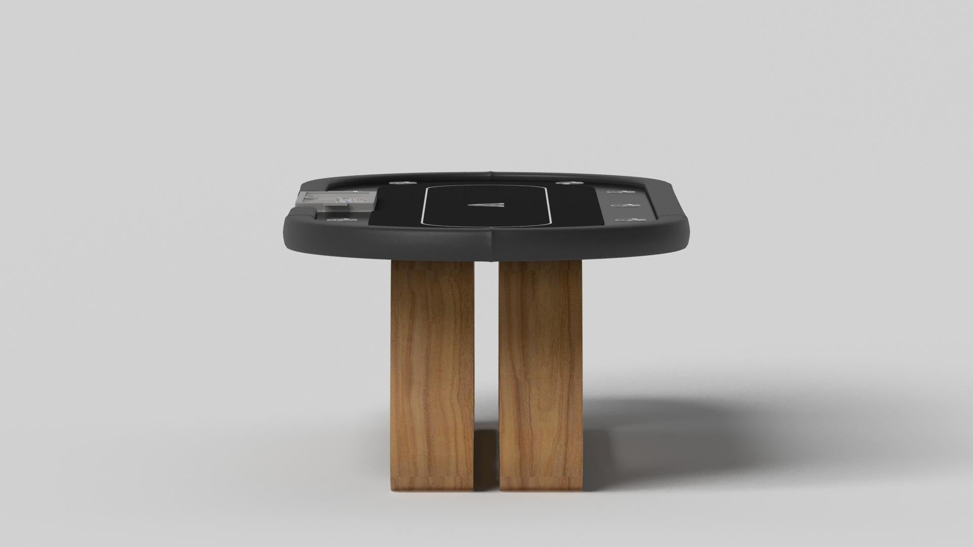 Modern Elevate Customs Luge Poker Tables / Solid Teak Wood in 8'8