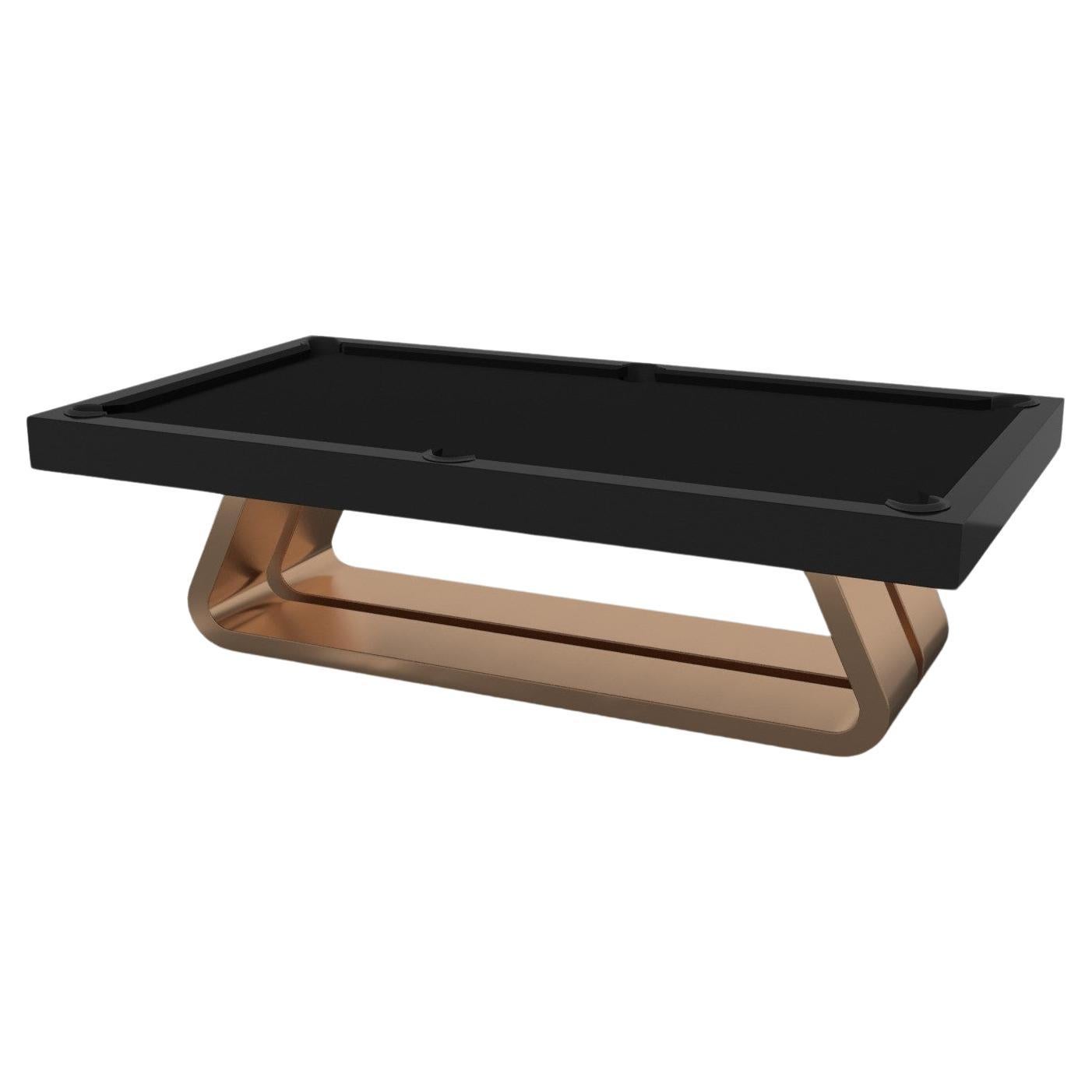 Elevate Customs Luge Pool Table / Solid Brass Metal in 8.5' - Made in USA