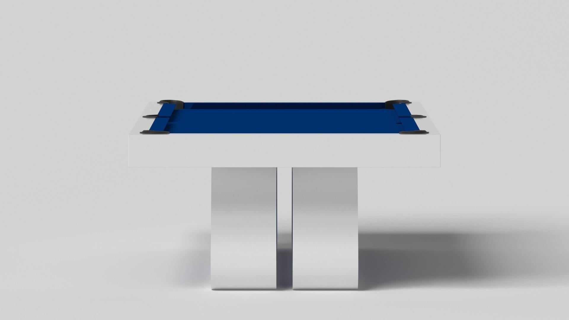 Modern Elevate Customs Luge Pool Table / Solid Pantone White in 7'/8' - Made in USA For Sale