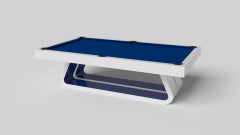 Elevate Customs Luge Pool Table / Solid Pantone White in 9' - Made in USA