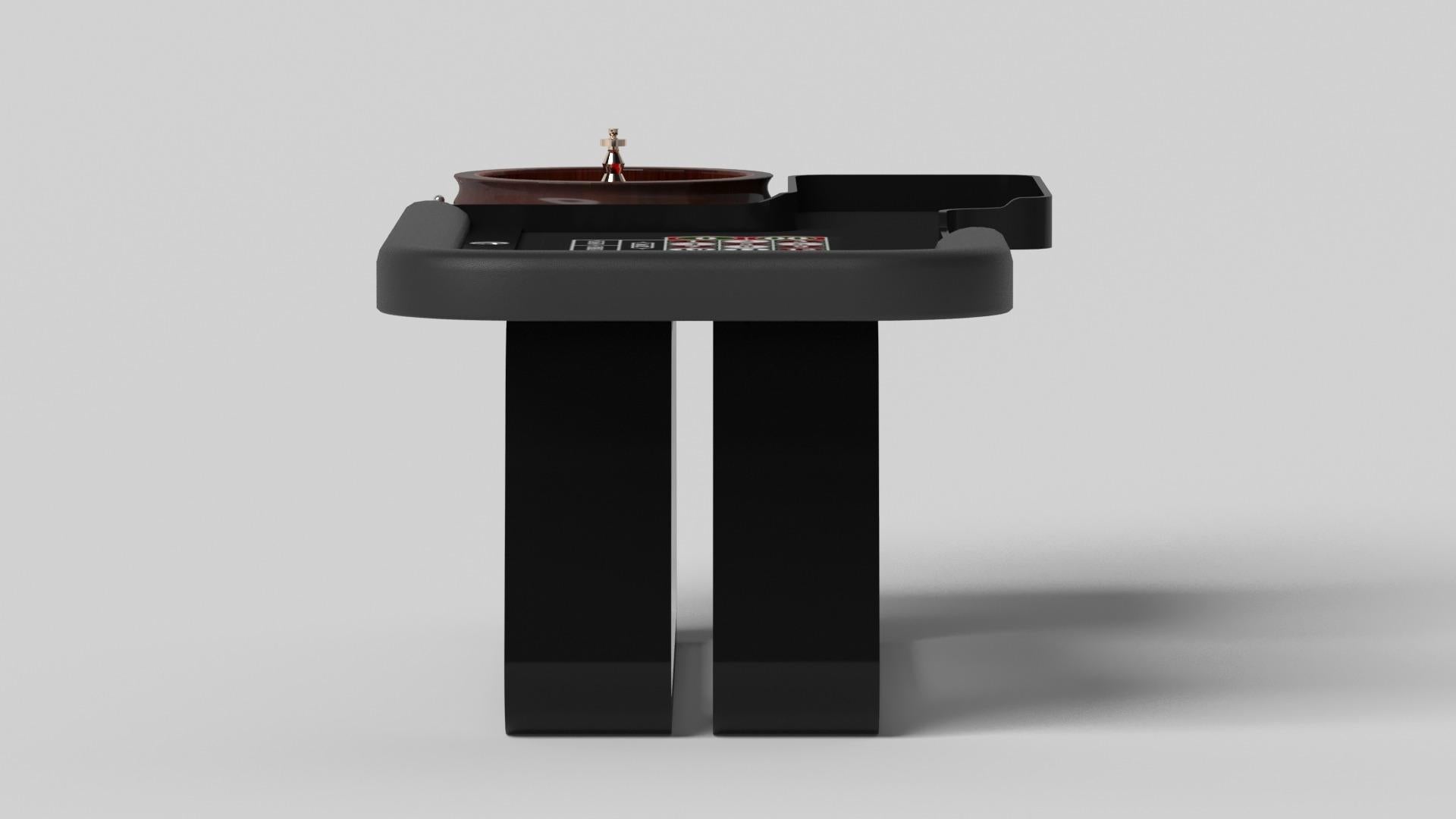 Modern Elevate Customs Luge Roulette Tables / Solid Pantone Black Color in 8'2