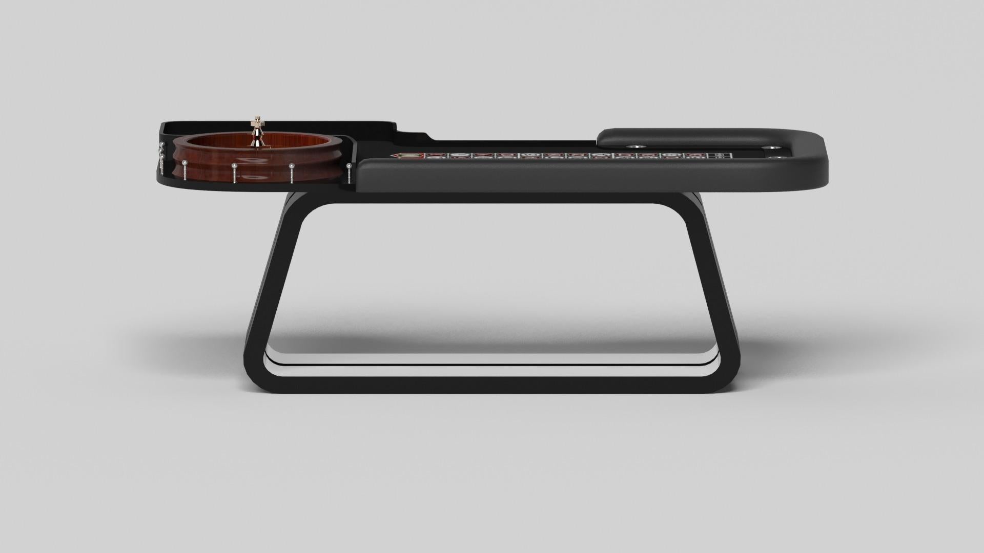 American Elevate Customs Luge Roulette Tables / Solid Pantone Black Color in 8'2