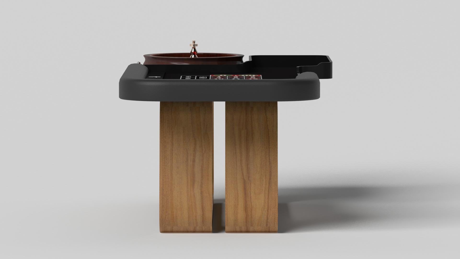 Modern Elevate Customs Luge Roulette Tables / Solid Teak Wood in 8'2