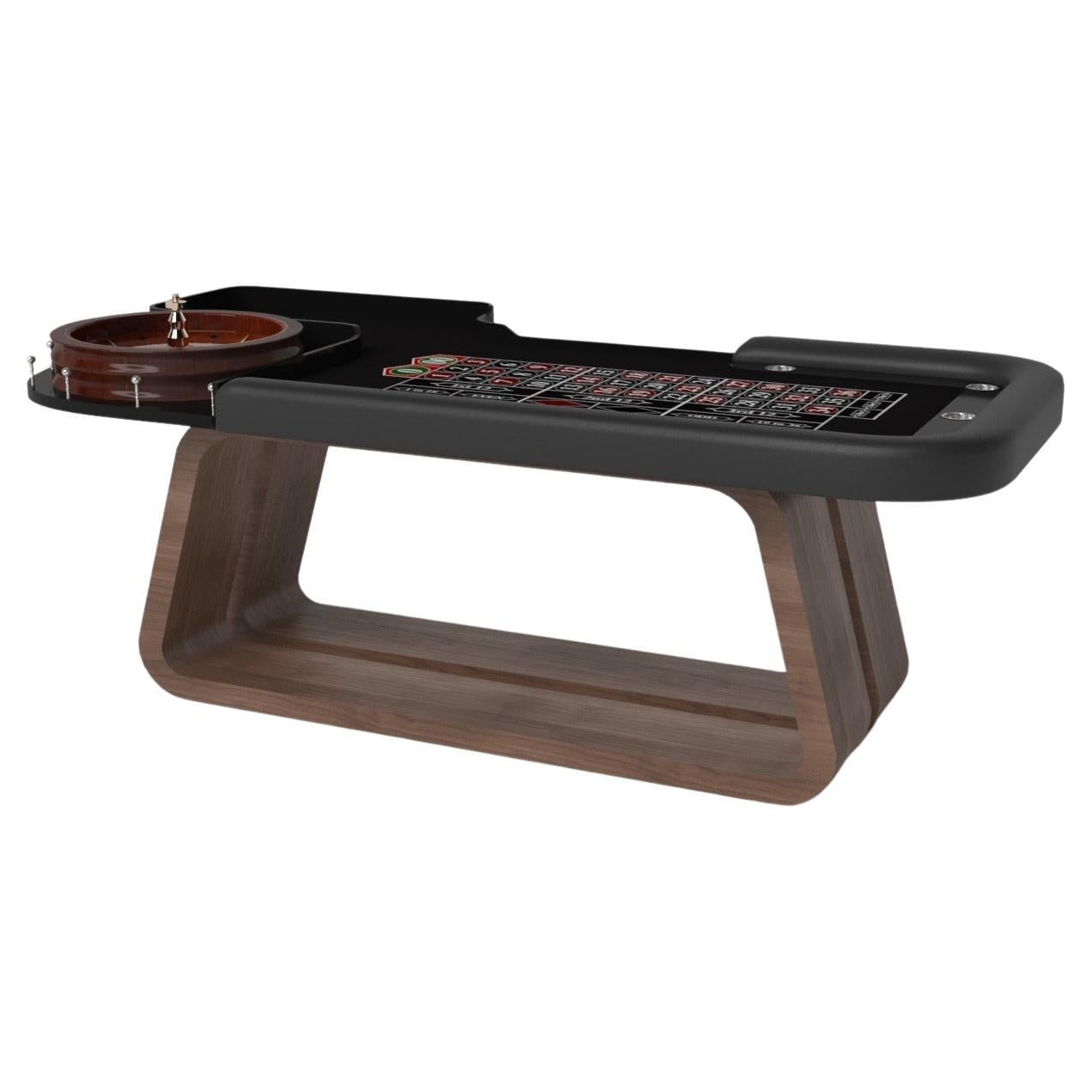 Elevate Customs Luge Roulette Tables / Solid Walnut Wood in 8'2" - Made in USA For Sale