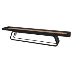 Elevate Customs Luge Shuffleboard Tables / Solid Pantone Black Color in 9' - USA