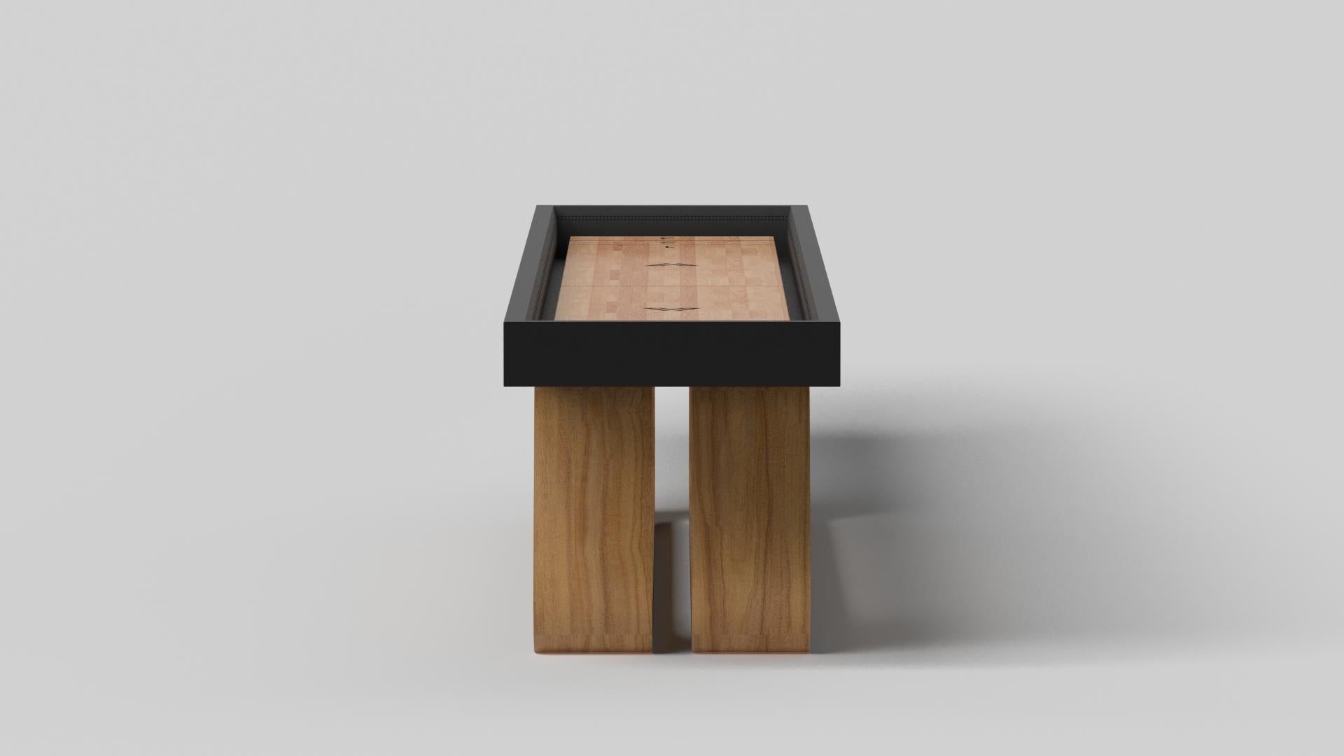 Moderne Elevate Customs Luge Shuffleboard Tables / Bois de teck massif en 22' - Fabriqué aux États-Unis en vente