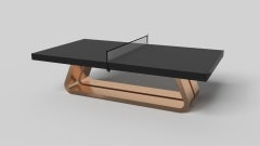 Elevate Customs Luge Tennis Table / Solid Brass Metal in 9' - Made in USA