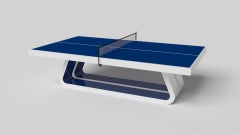 Elevate Customs Luge Tennis Table / Solid Pantone White Color in 9' -Made in USA