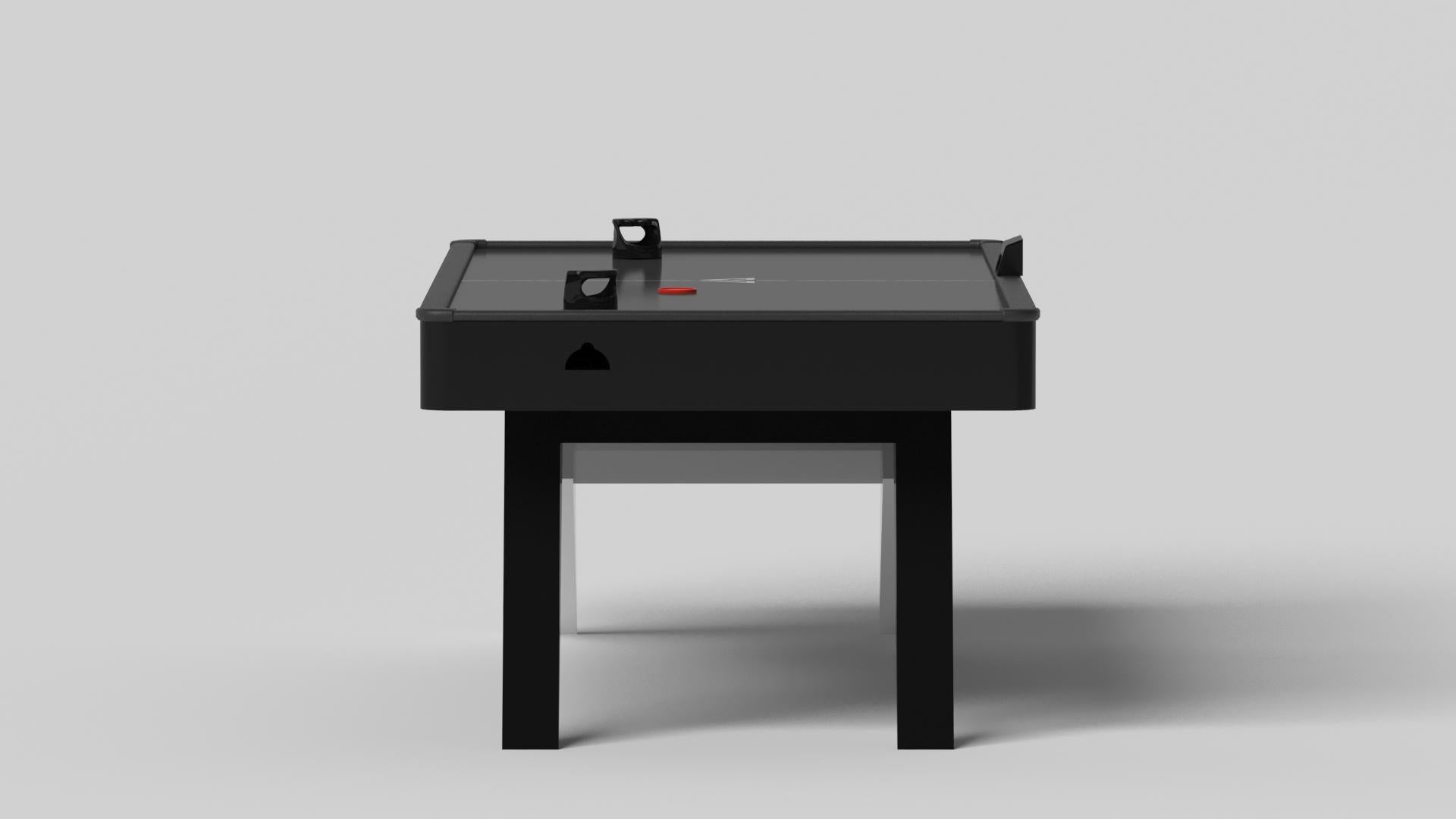Modern Elevate Customs Mantis Air Hockey Tables /Solid Pantone Black in 7' -Made in USA For Sale