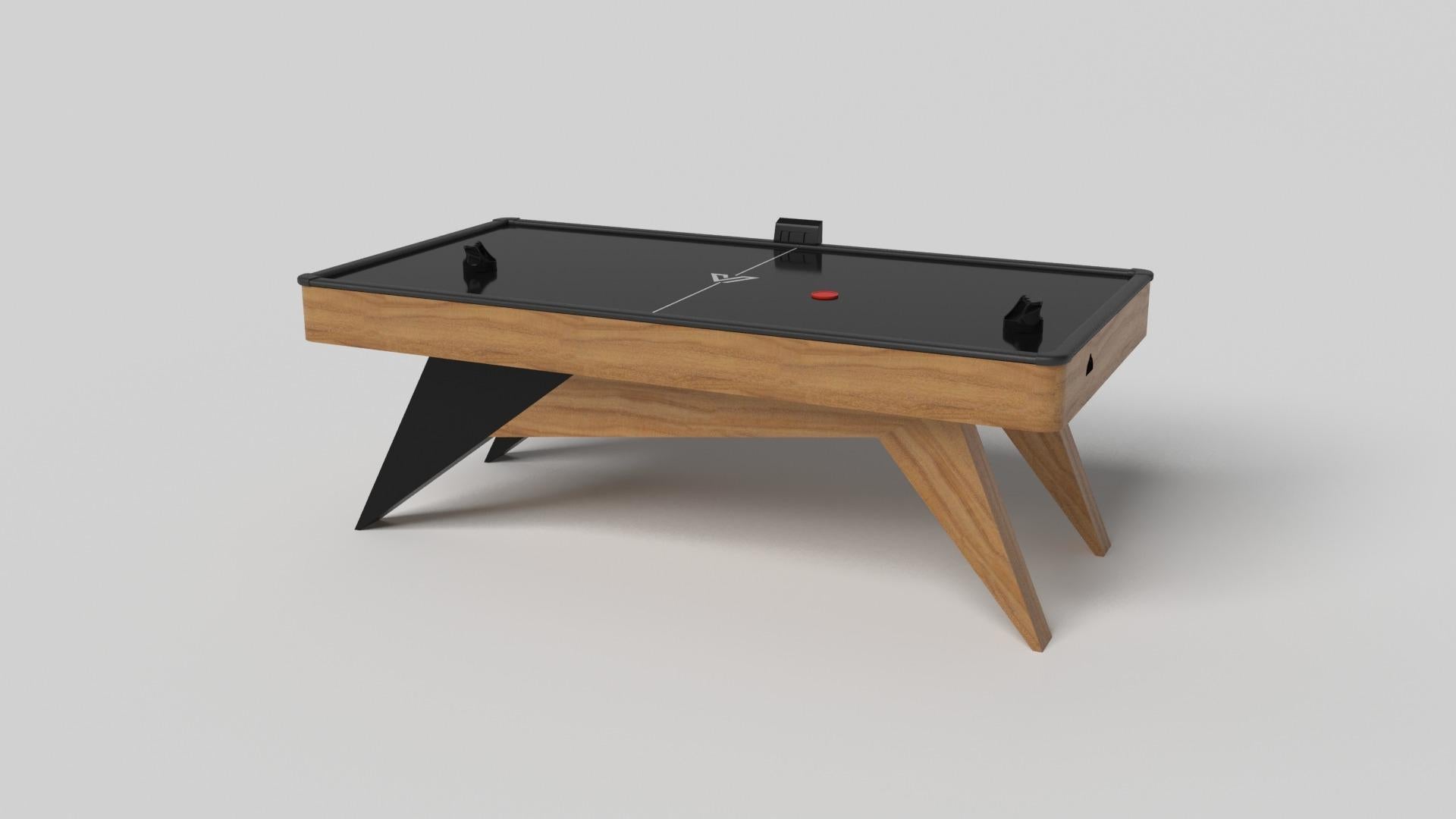 Simple yet sophisticated, the Mantis air hockey table puts a fresh, modern spin on a classic four-legged design. Sharp angles and tapered legs provide sleek stability.

Size:

88”X45”X31”