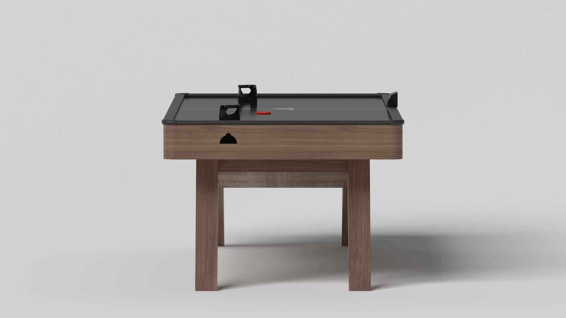 Modern Elevate Customs Mantis Air Hockey Tables / Solid Walnut Wood in 7' - Made in USA For Sale