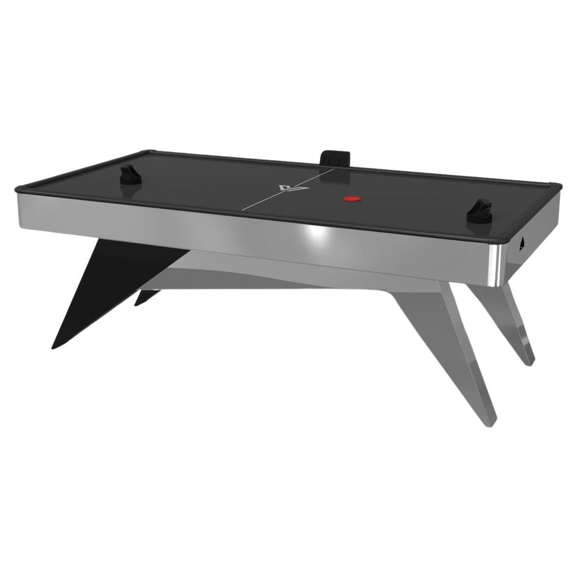Elevate Customs Mantis Air Hockey Tables/Stainless Steel Metal in 7'-Made in USA For Sale