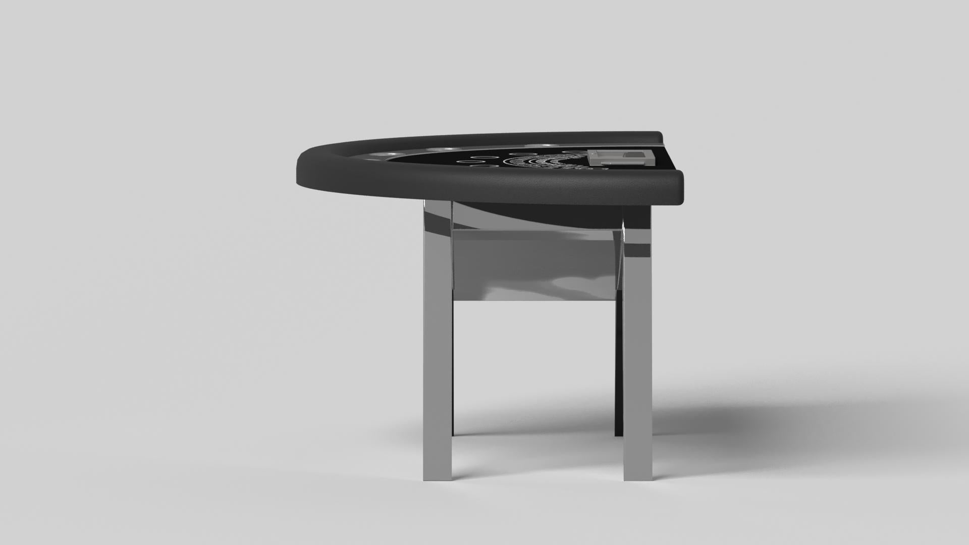 Moderno Elevate Customs Mantis Black Jack Table/Lamiera d'acciaio inossidabile in 7'4
