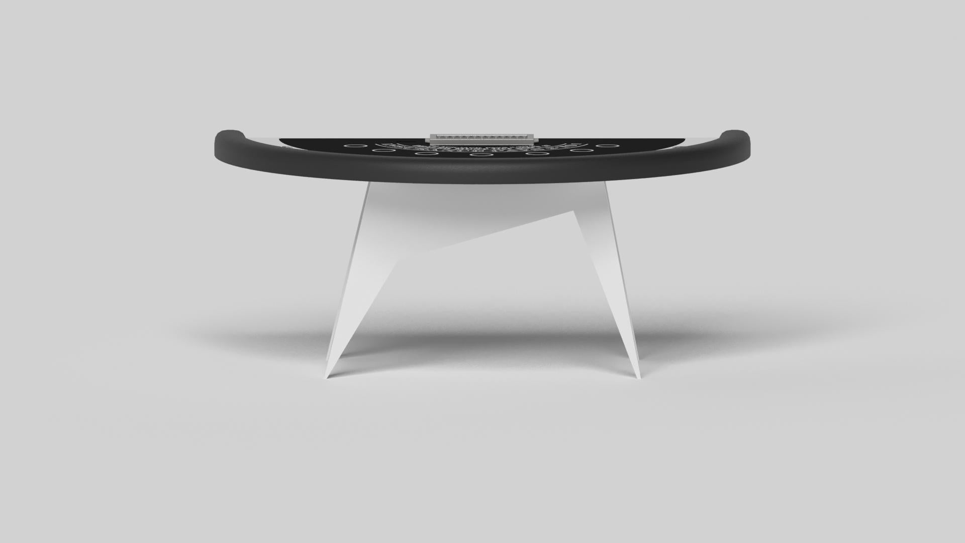 American Elevate Customs Mantis Black Jack Tables /Solid Pantone White Color in 7'4