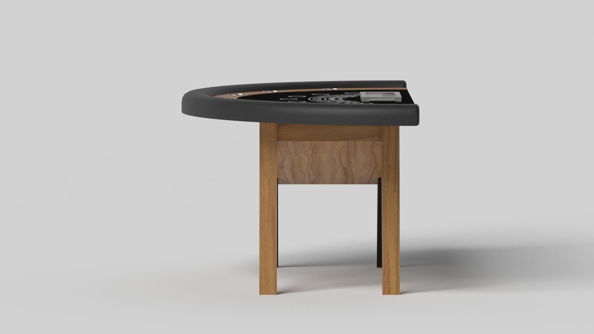 Modern Elevate Customs Mantis Black Jack Tables / Solid Teak Wood in 7'4