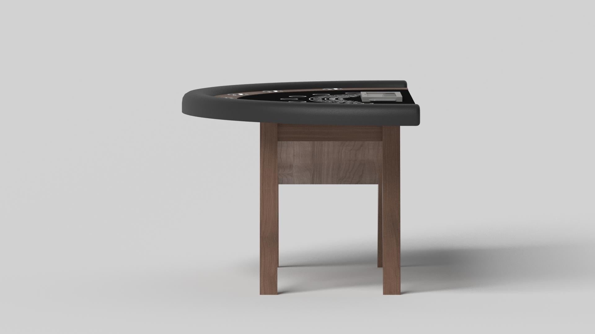 Modern Elevate Customs Mantis Black Jack Tables /Solid Walnut Wood in 7'4