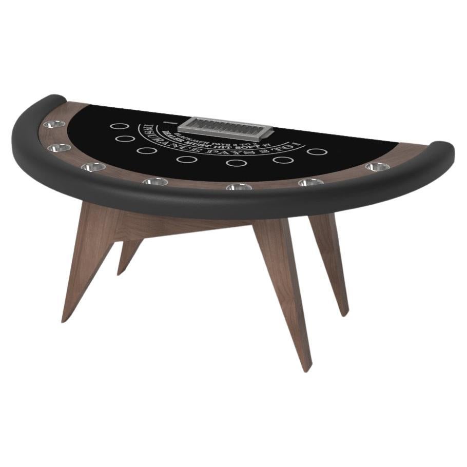 Elevate Customs Mantis Black Jack Tables /Solid Walnut Wood in 7'4" -Made in USA For Sale