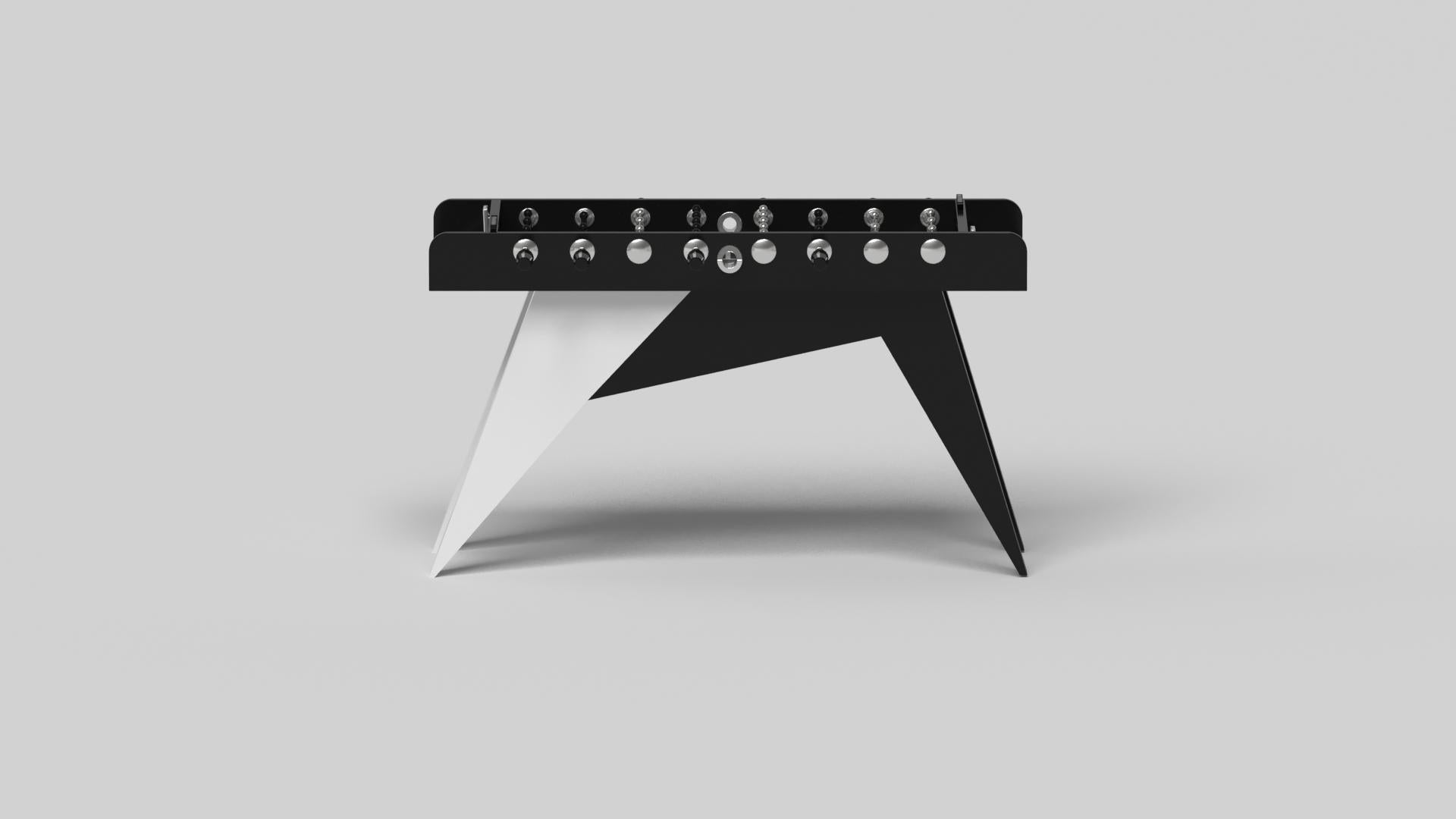 Hand-Crafted Elevate Customs Mantis Foosball Tables / Solid Pantone Black in 5' - Made in USA For Sale