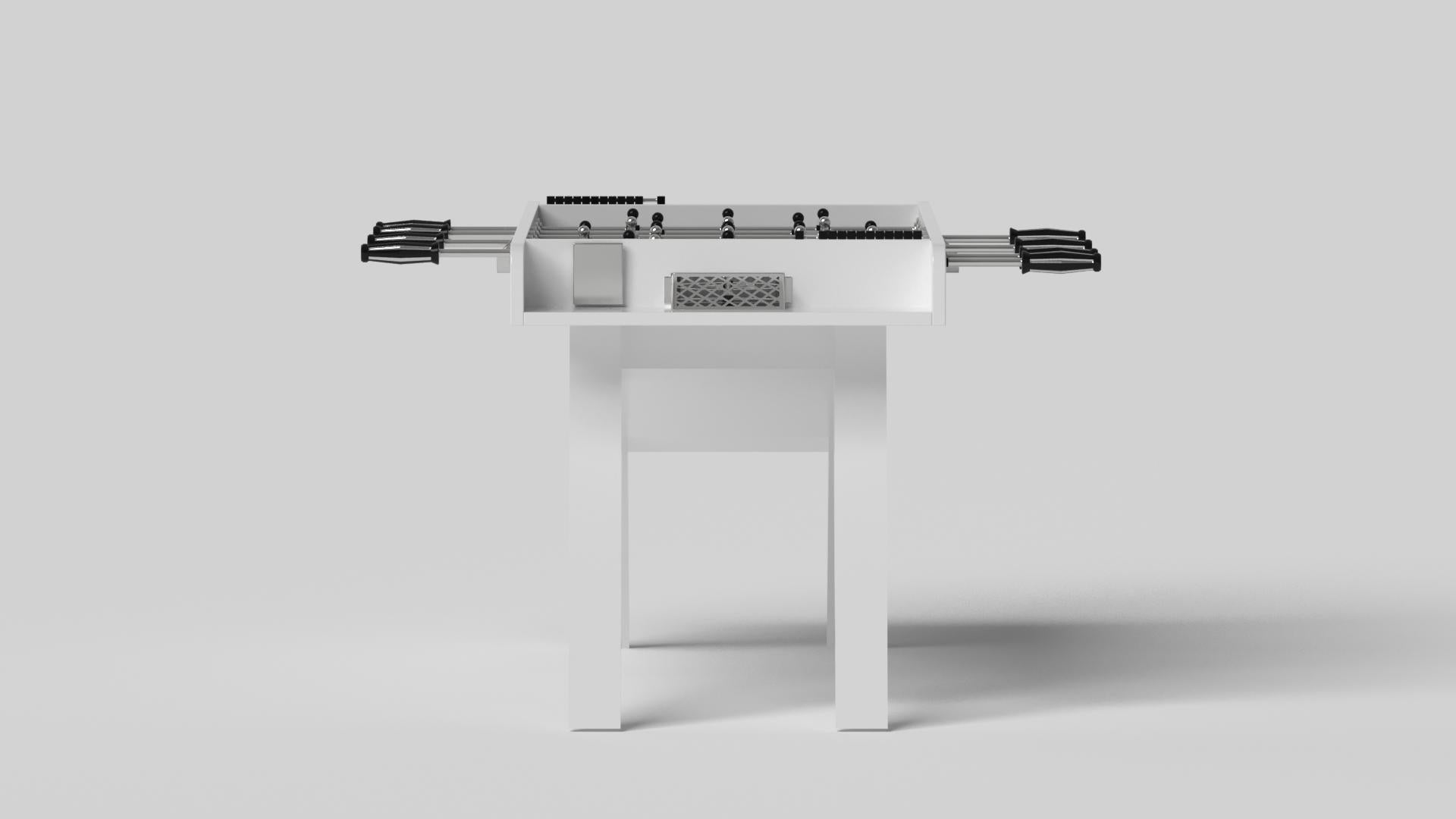 Modern Elevate Customs Mantis Foosball Tables / Solid Pantone White in 5' - Made in USA For Sale