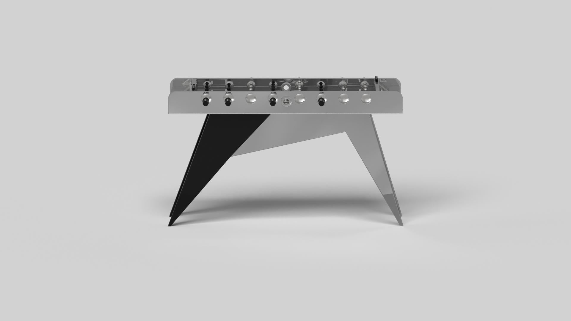 Hand-Crafted Elevate Customs Mantis Foosball Tables / Stainless Steel Metal in 5'-Made in USA For Sale