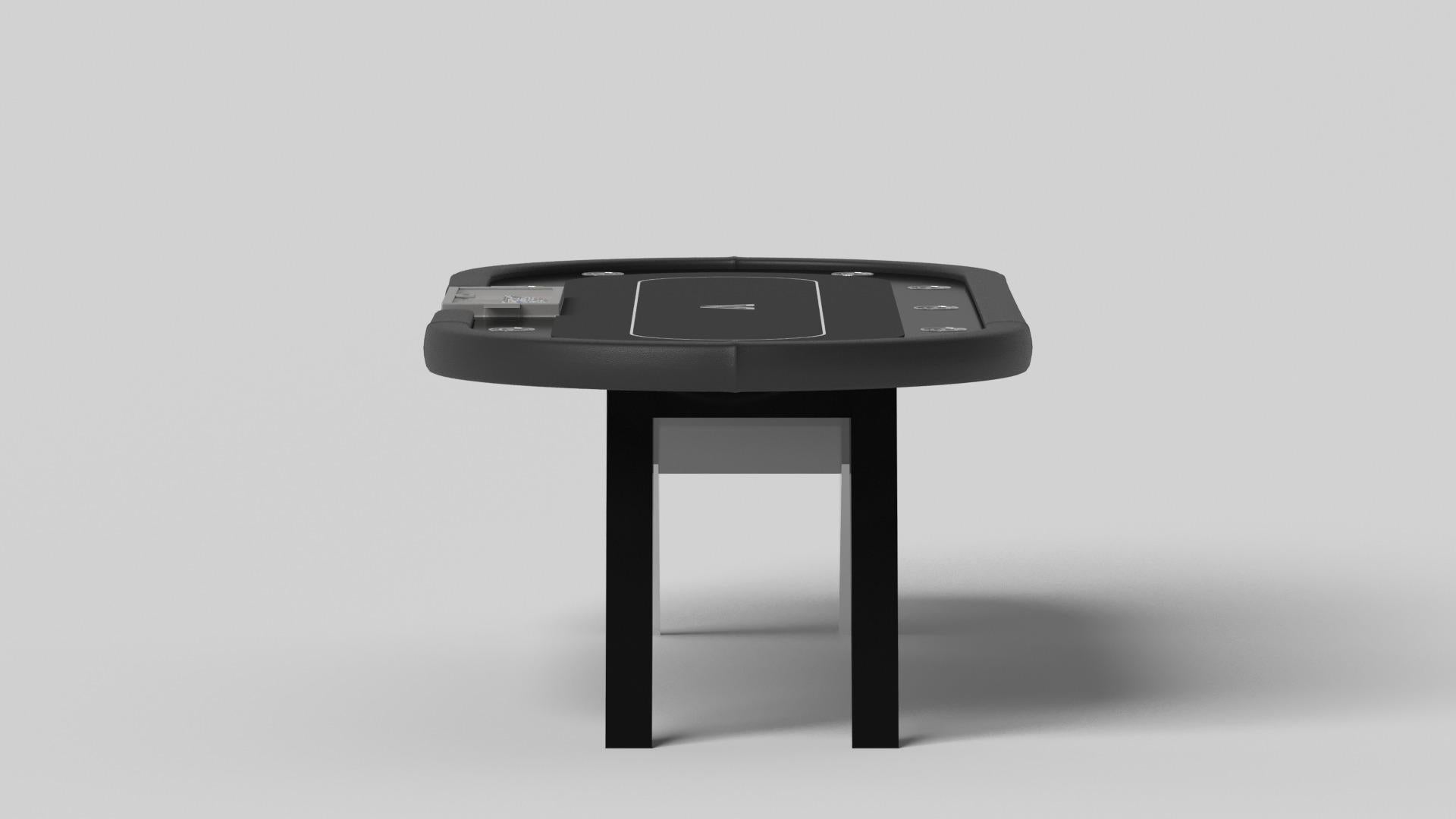Modern Elevate Customs Mantis Poker Tables / Solid Pantone Black Color in 8'8
