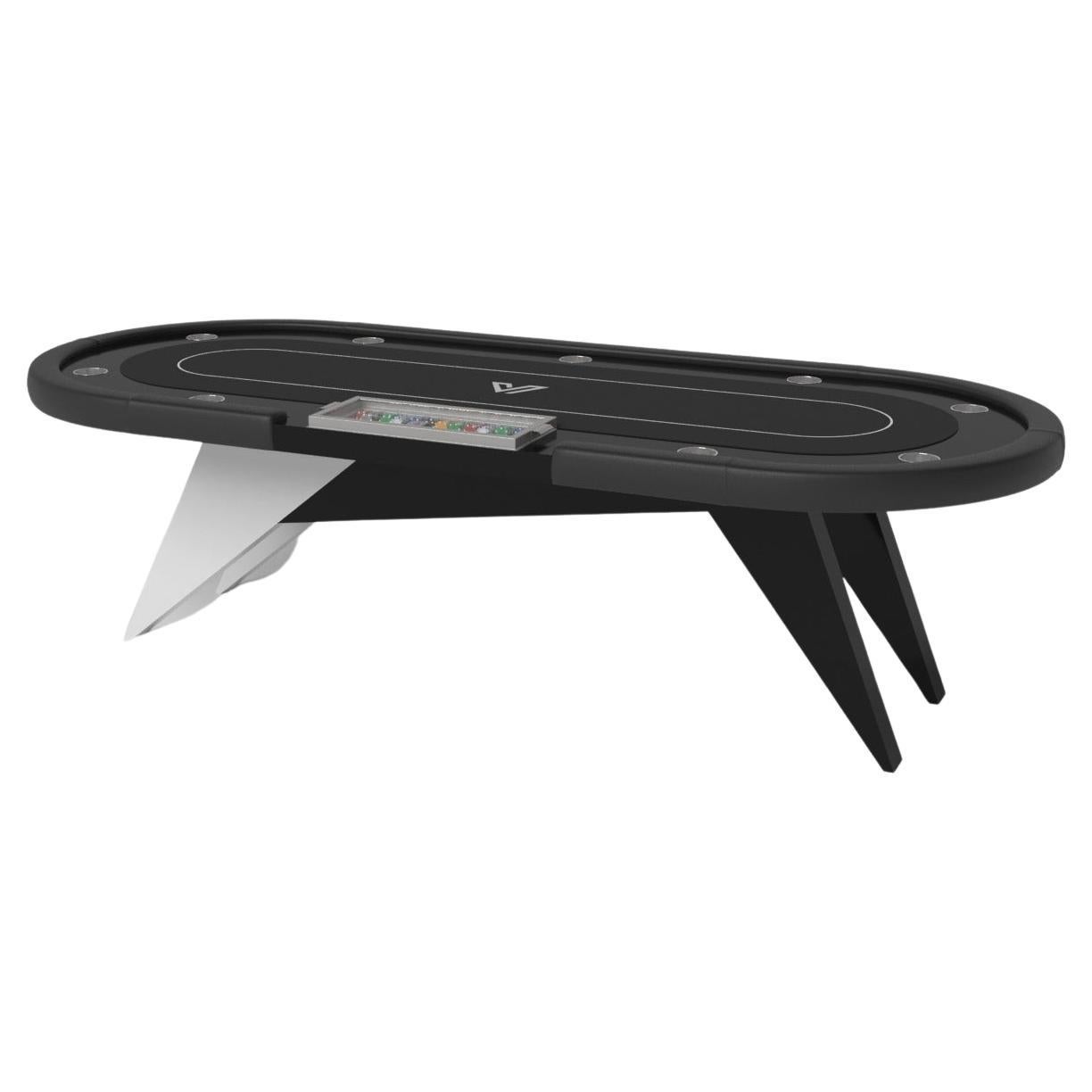 Elevate Customs Mantis Poker Tables / Solid Pantone Black Color in 8'8" - USA For Sale