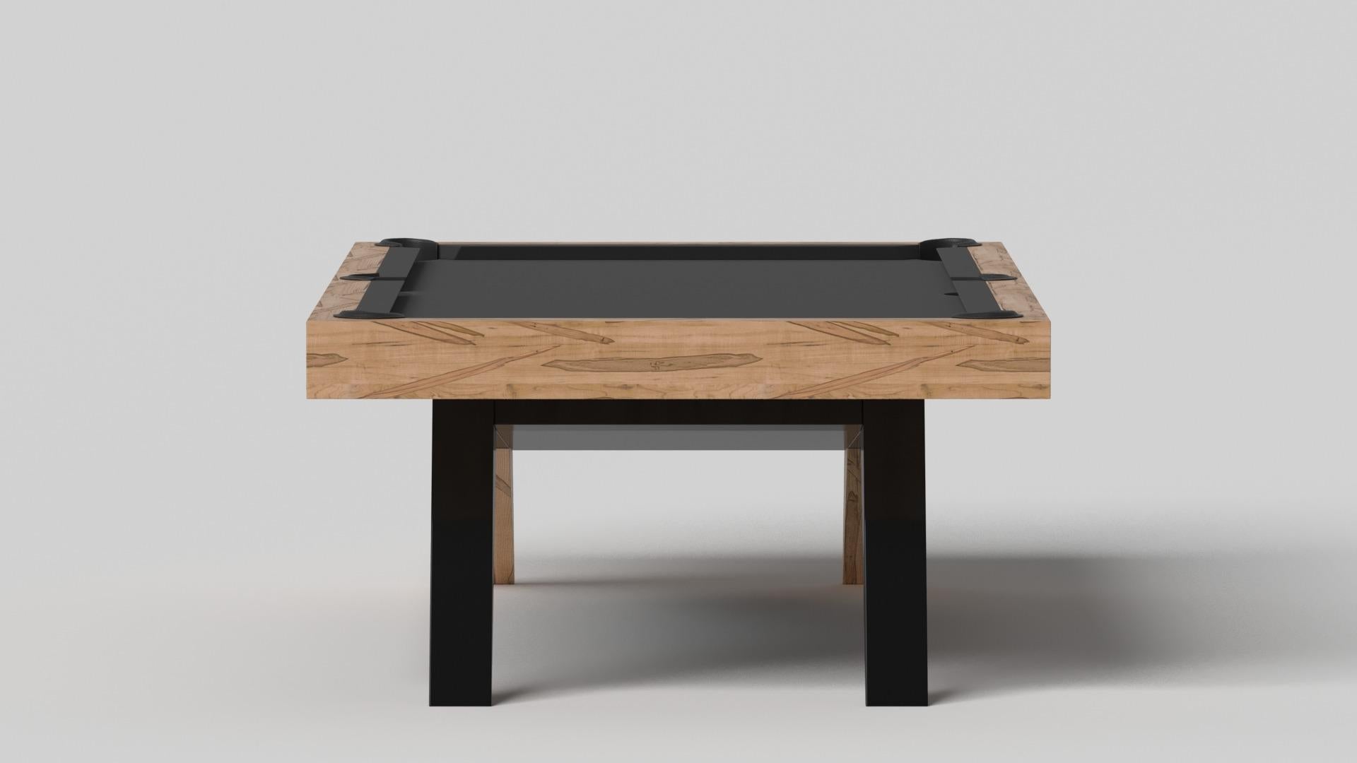 Modern Elevate Customs Mantis Pool Table / Solid Curly Maple Wood in 7'/8' -Made in USA For Sale