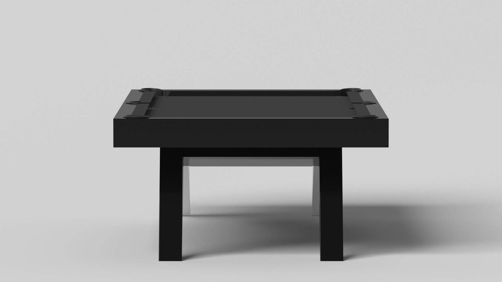 Modern Elevate Customs Mantis Pool Table / Solid Pantone Black in 7'/8' - Made in USA For Sale