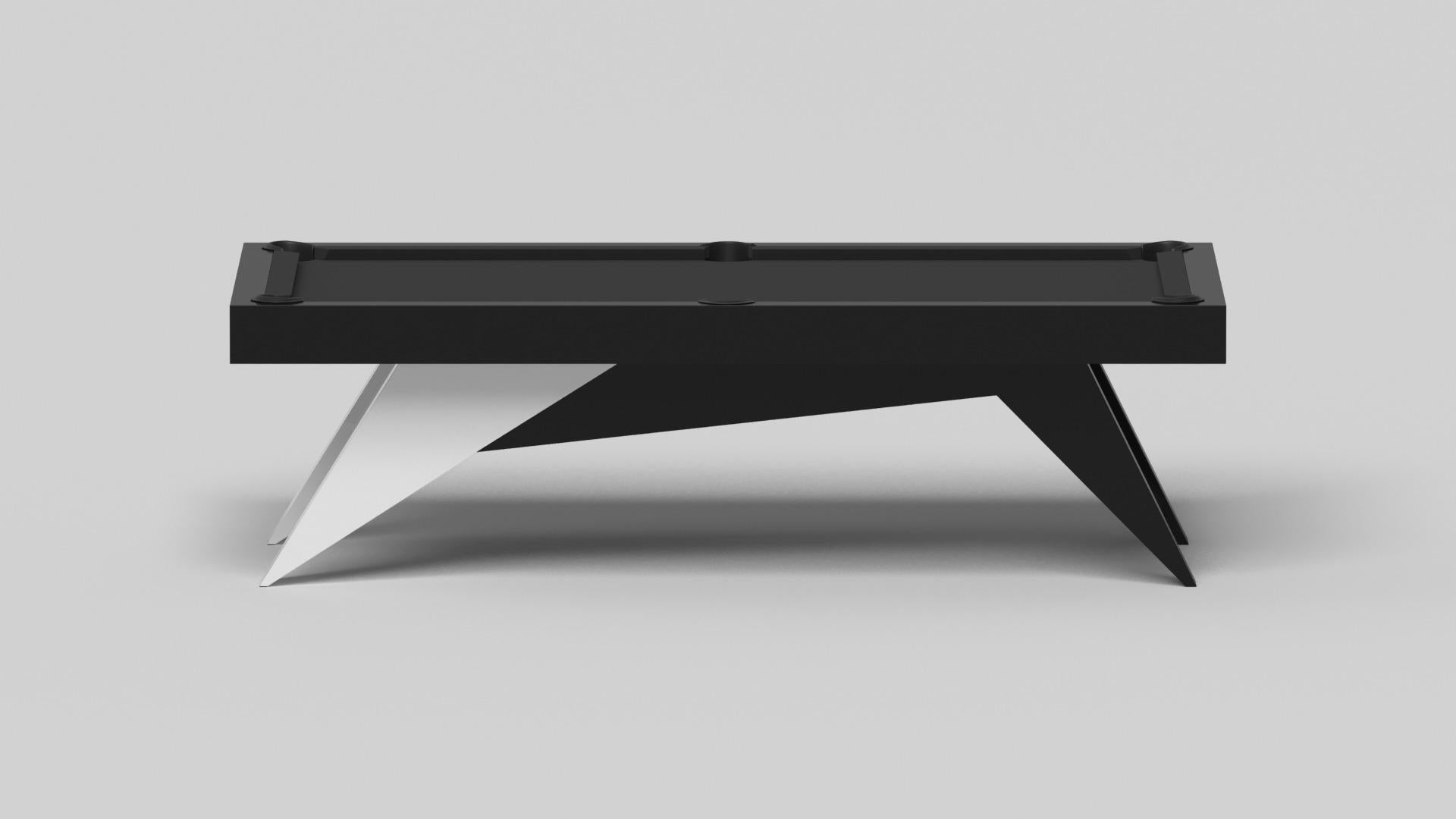 American Elevate Customs Mantis Pool Table / Solid Pantone Black in 7'/8' - Made in USA For Sale