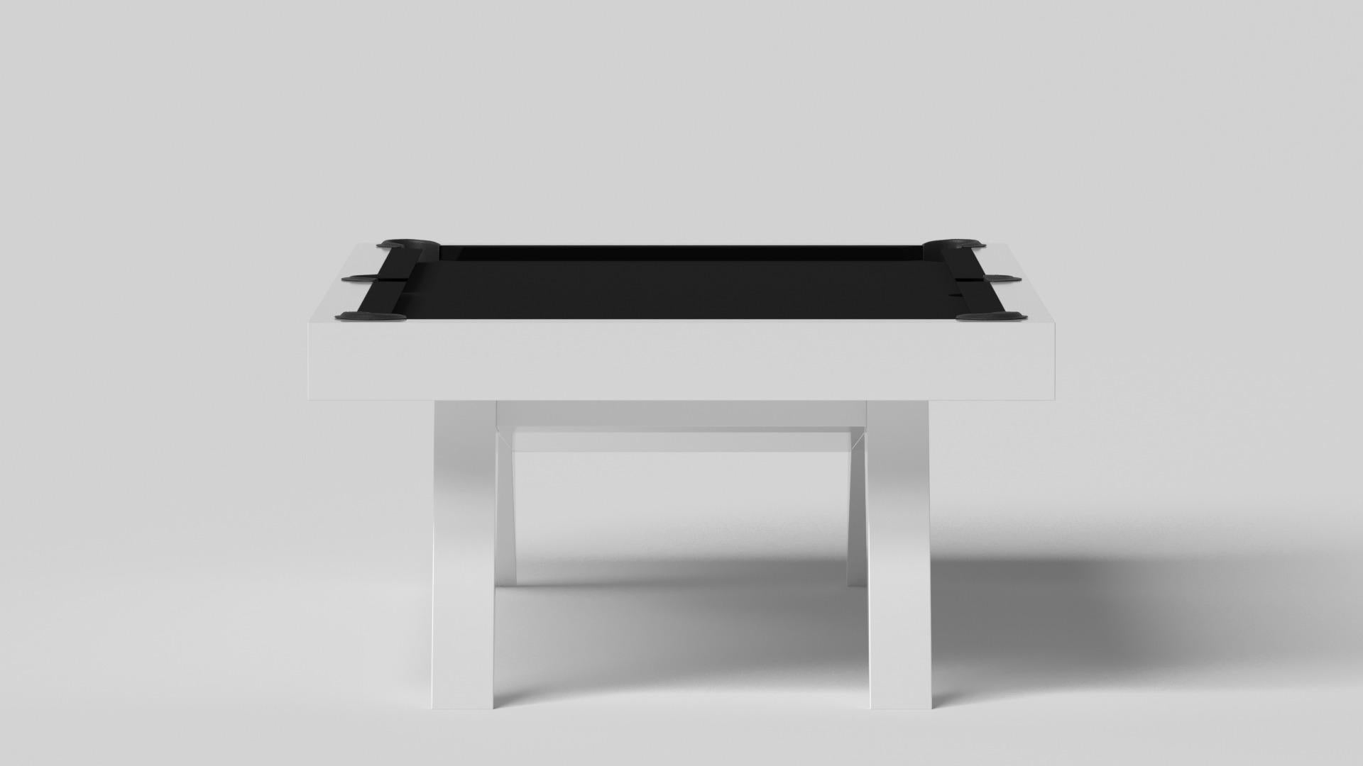 Modern Elevate Customs Mantis Pool Table / Solid Pantone White in 7'/8' - Made in USA For Sale