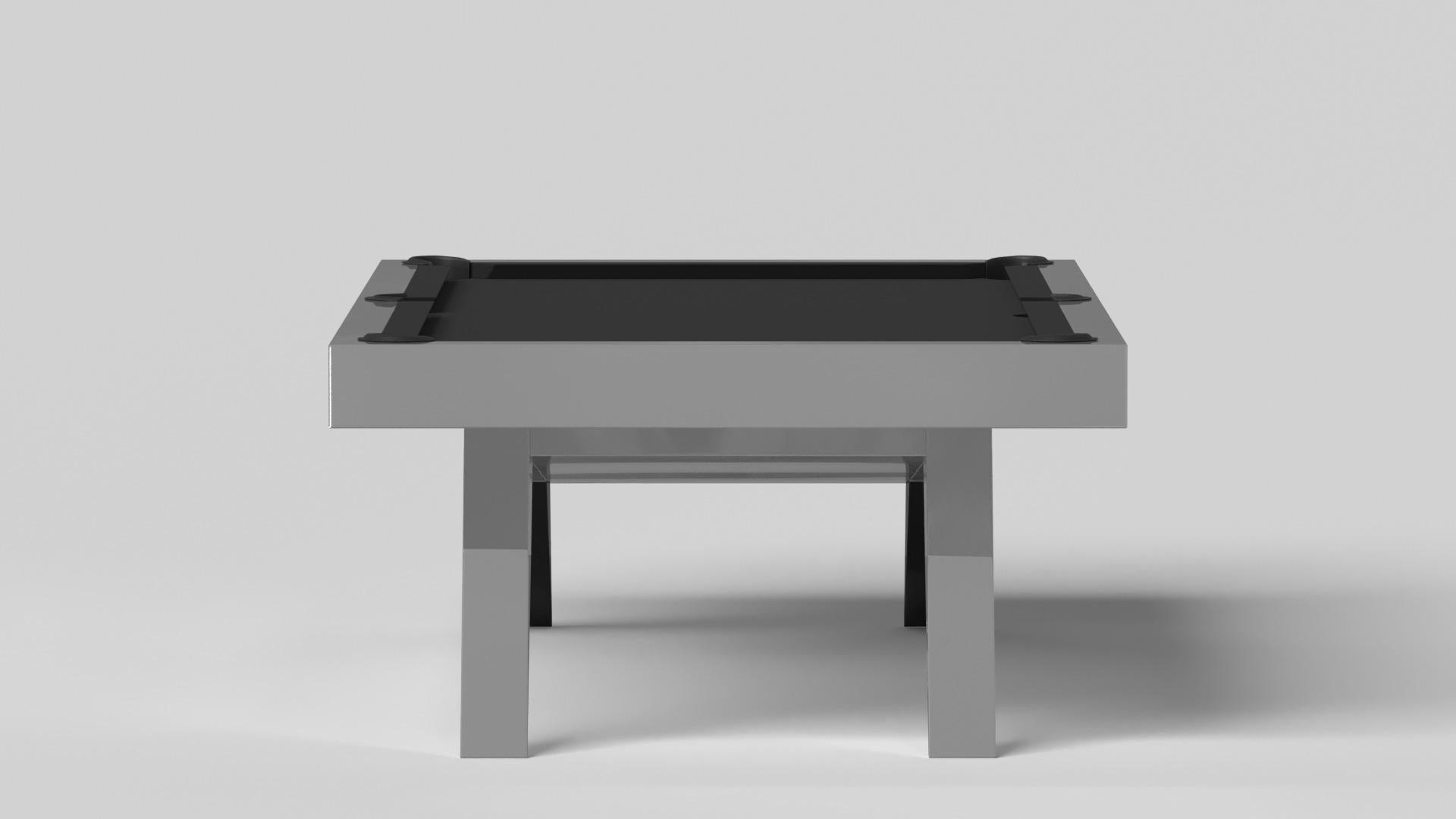 Modern Elevate Customs Mantis Pool Table / Stainless Steel Metal in 8.5' - Made in USA For Sale