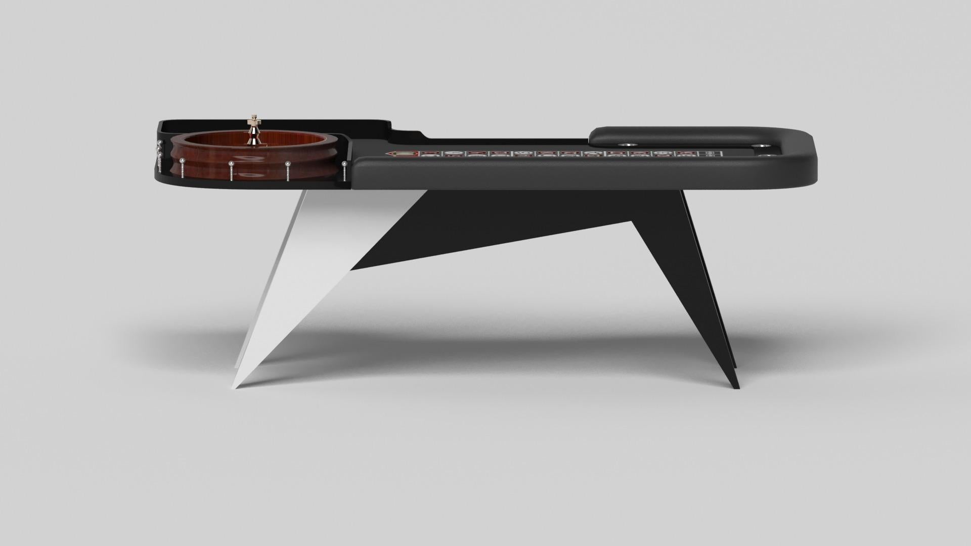Modern Elevate Customs Mantis Roulette Tables / Solid Pantone Black Color in 8'2