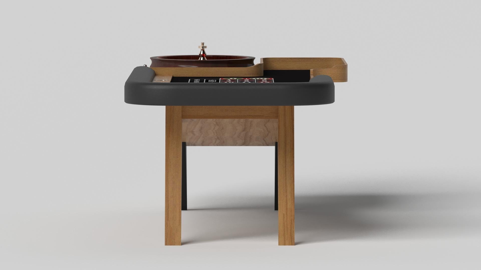 Moderne Elevate Customs Mantis Roulette Tables / Bois de teck massif en 8'2