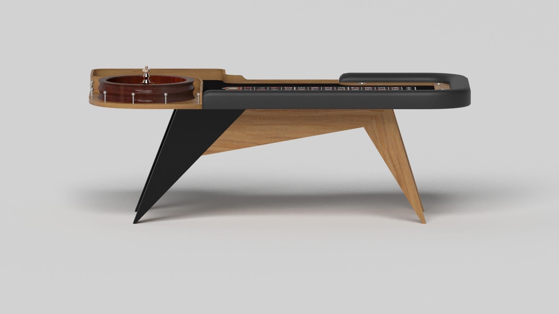 Modern Elevate Customs Mantis Roulette Tables / Solid Teak Wood in 8'2