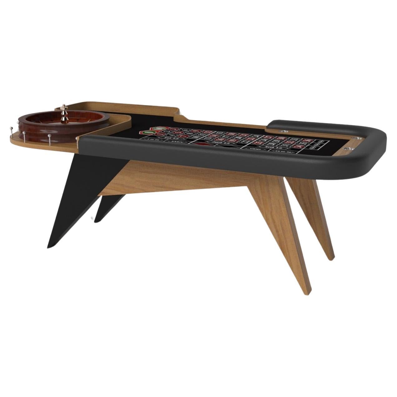 Elevate Customs Mantis Roulette Tables / Solid Teak Wood in 8'2" - Made in USA For Sale