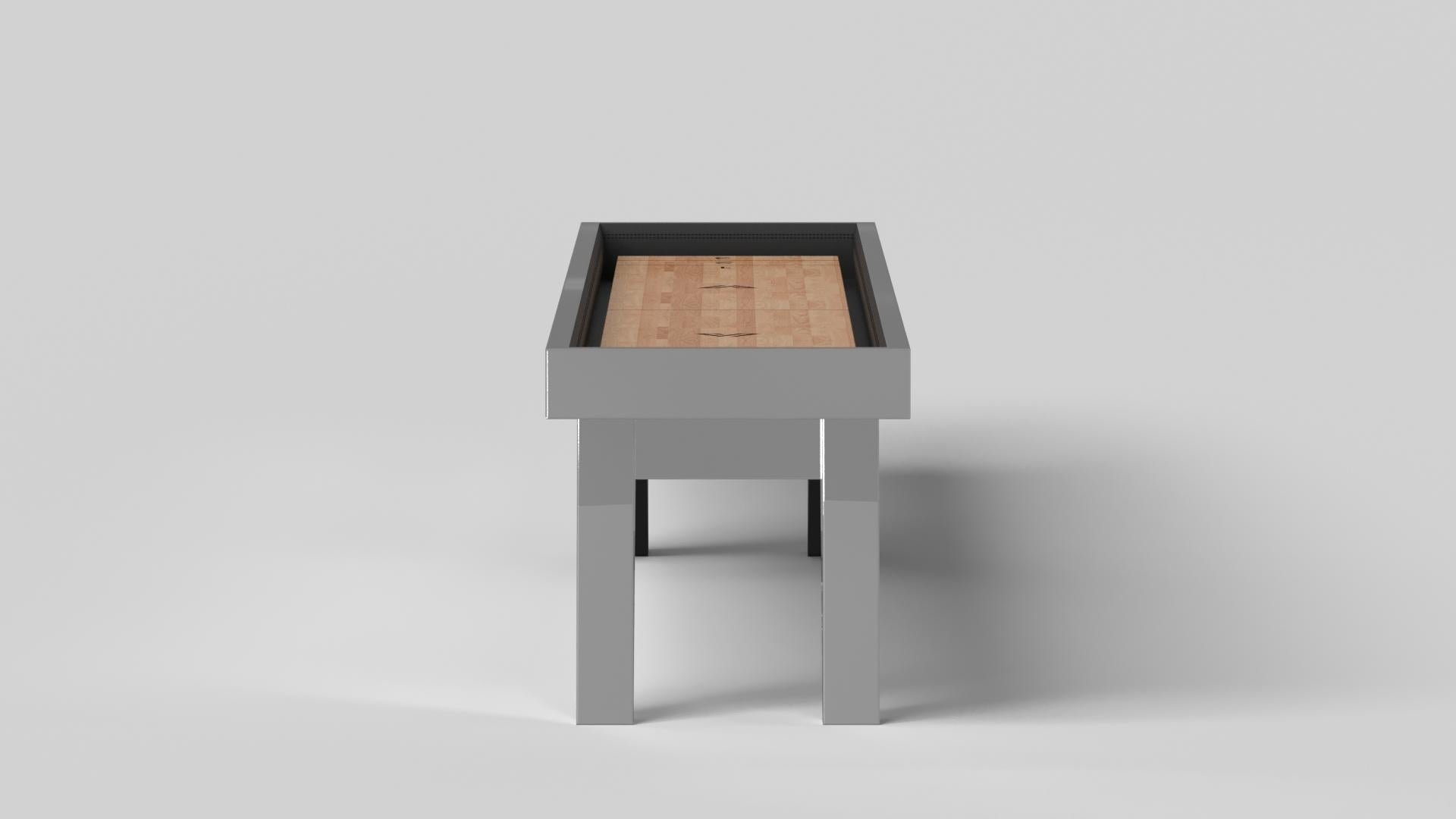 Modern Elevate Customs Mantis Shuffleboard Table/Stainless Steel Sheet Metal in 12'-USA For Sale