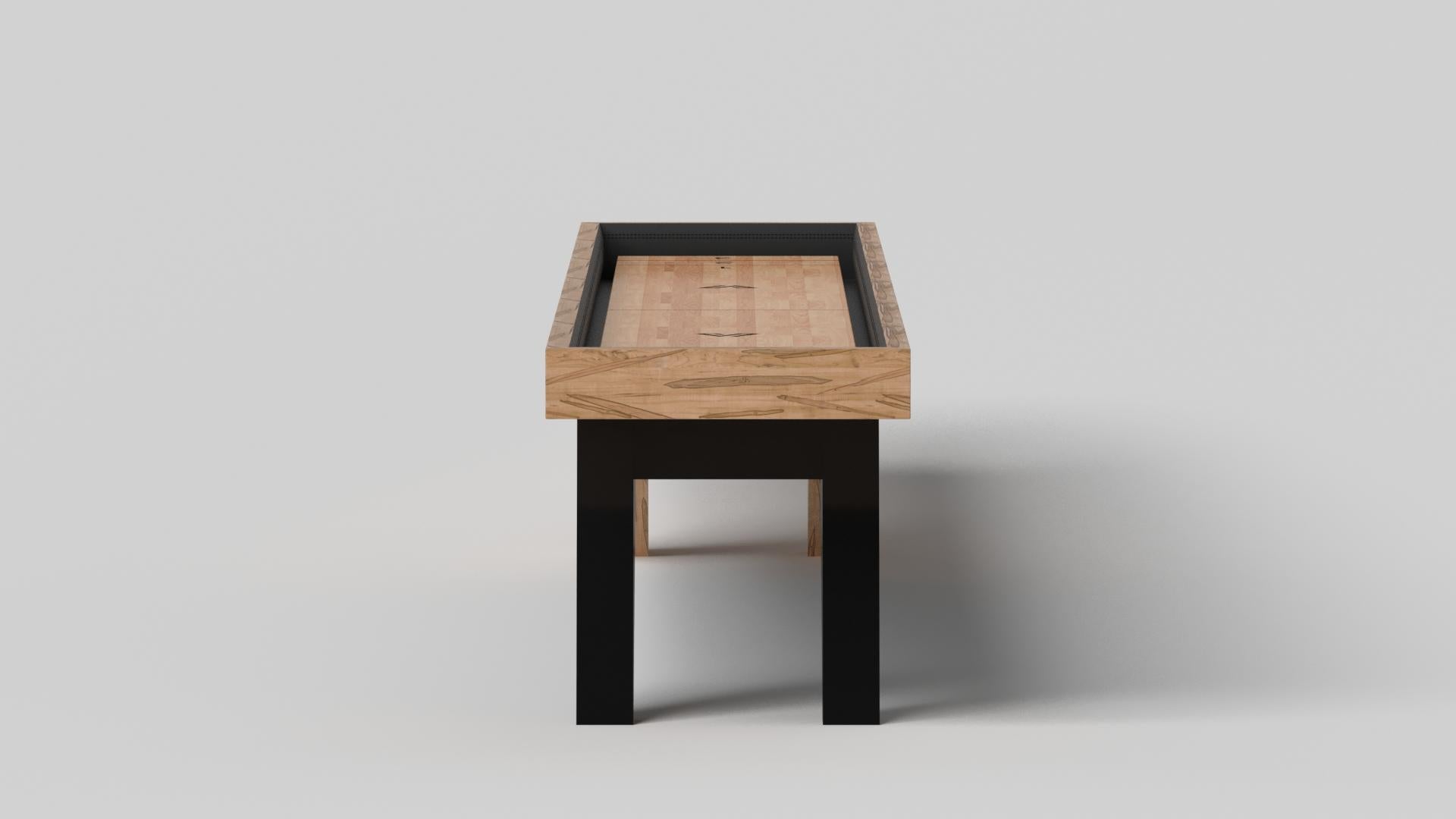 Modern Elevate Customs Mantis Shuffleboard Tables / Solid Curly Maple Wood in 9' - USA For Sale
