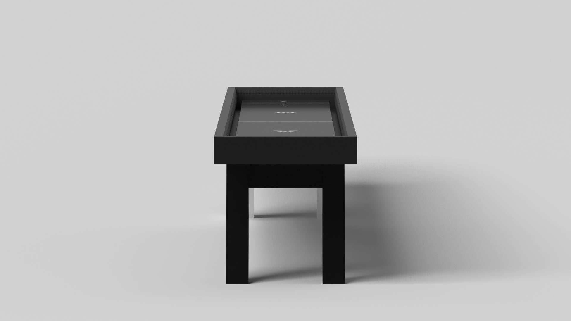 Modern Elevate Customs Mantis Shuffleboard Tables/Solid Pantone Black Color in 12' -USA For Sale
