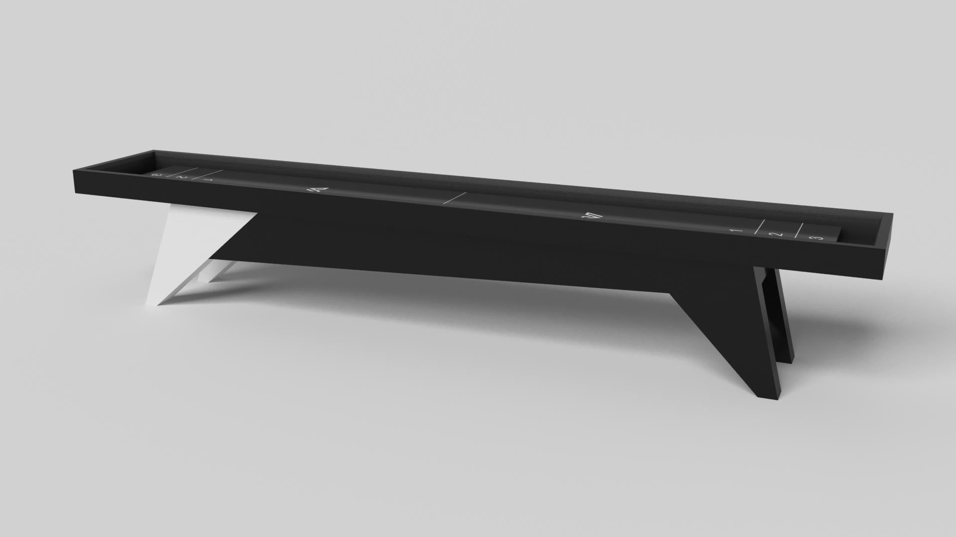 Der schlichte, aber raffinierte Shuffleboard-Tisch Mantis verleiht dem klassischen vierbeinigen Design eine frische, moderne Note. Scharfe Winkel und konisch zulaufende Beine sorgen für elegante Stabilität.

Größe:

22 Fuß - 264 