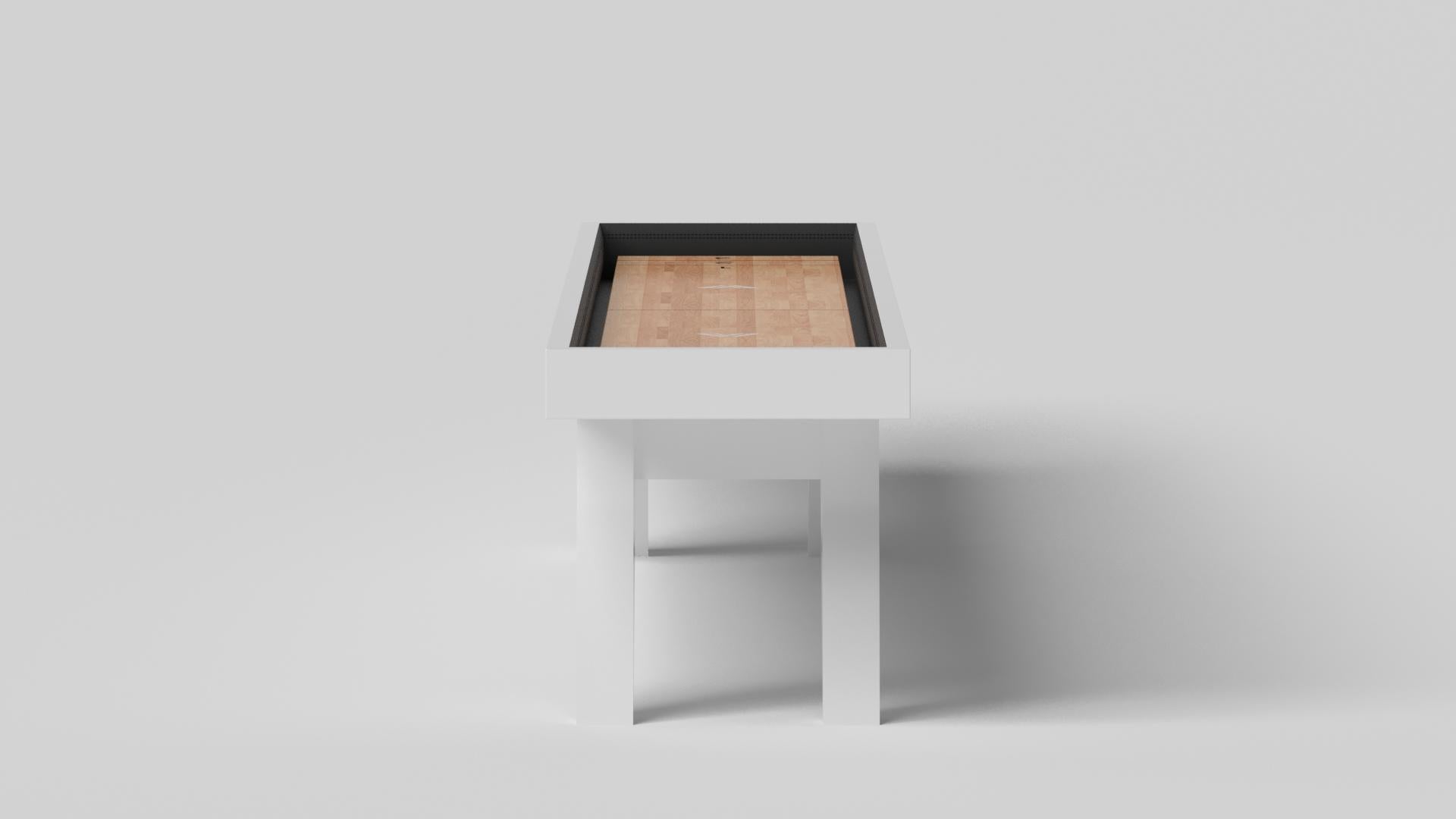 Modern Elevate Customs Mantis Shuffleboard Tables /Solid Pantone White Color in 12'-USA For Sale