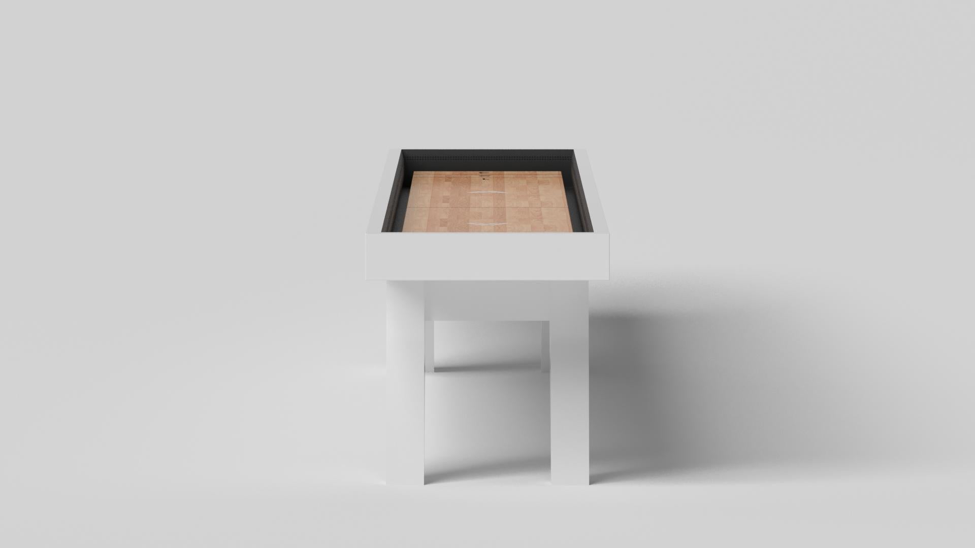 Modern Elevate Customs Mantis Shuffleboard Tables /Solid Pantone White Color in 14'-USA For Sale