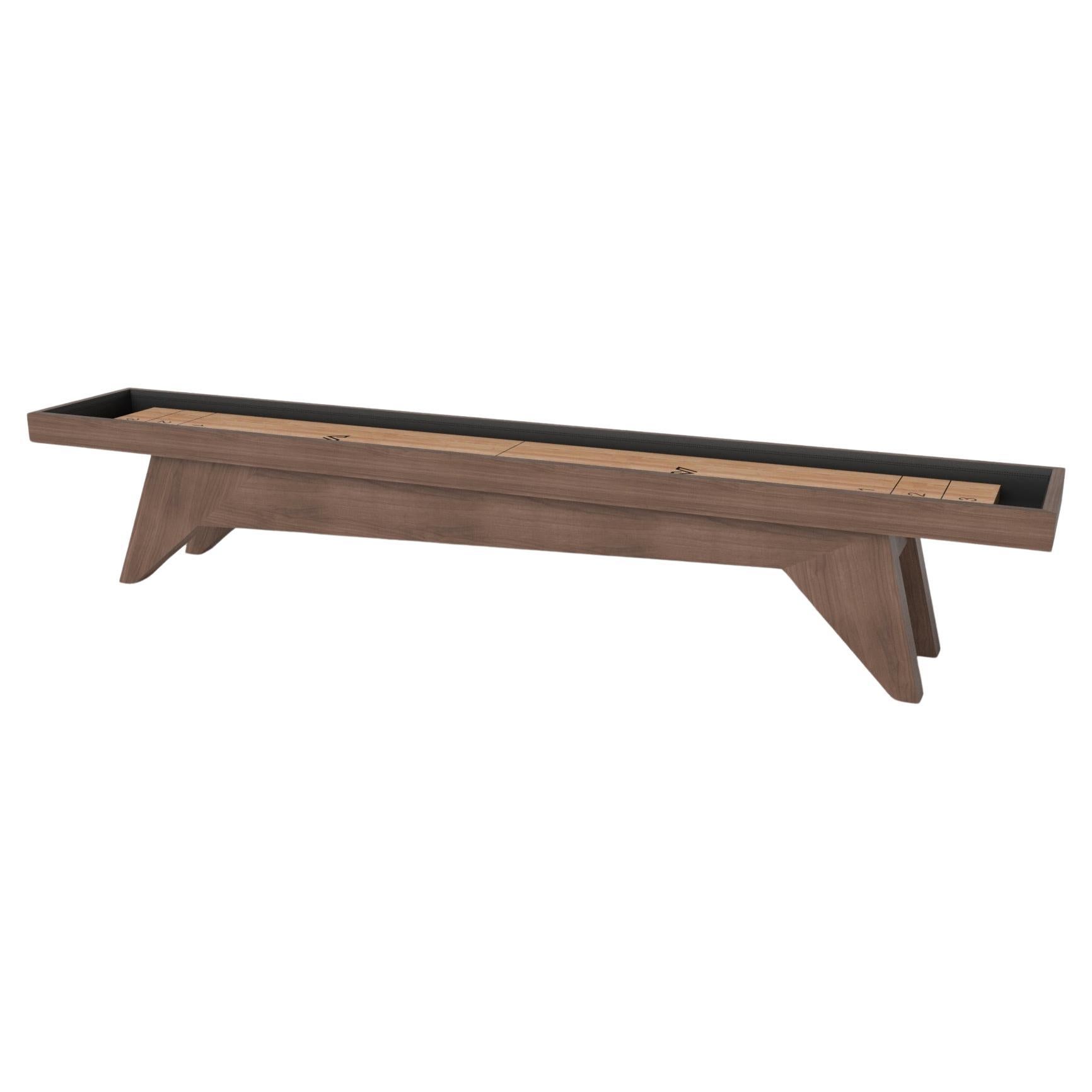 Elevate Customs Mantis Shuffleboard Tables / Solid Walnut Wood in 12' - USA For Sale