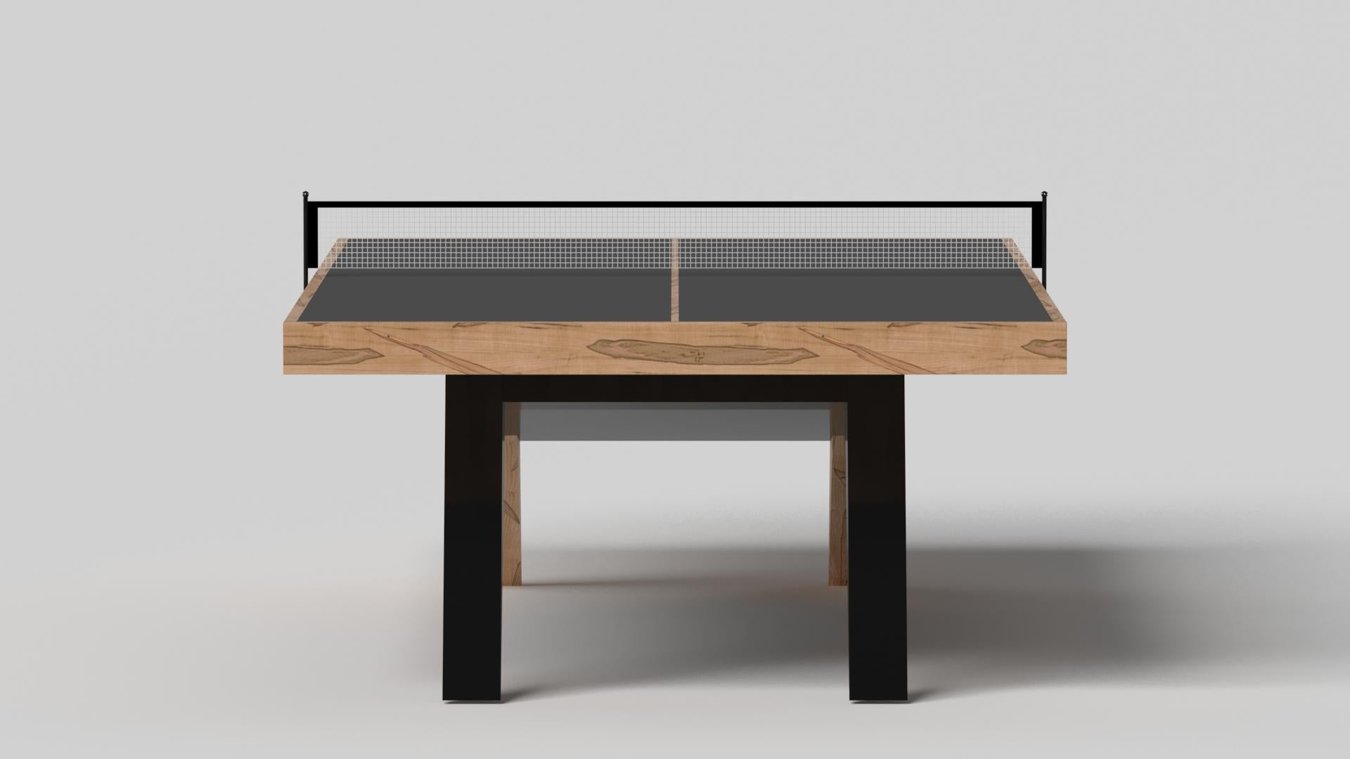 Modern Elevate Customs Mantis Tennis Table / Solid Curly Maple Color in 9' -Made in USA For Sale