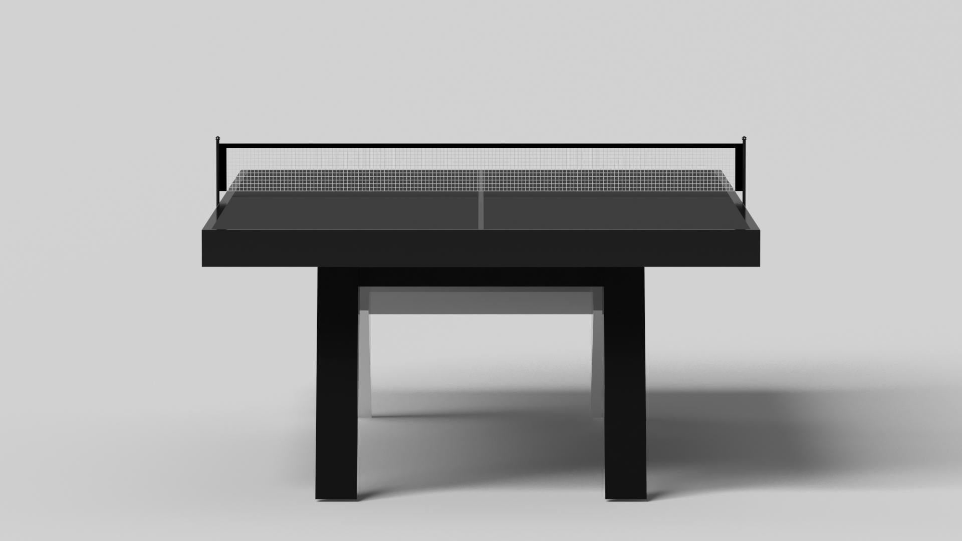 Modern Elevate Customs Mantis Tennis Table / Solid Pantone Black in 9' - Made in USA For Sale
