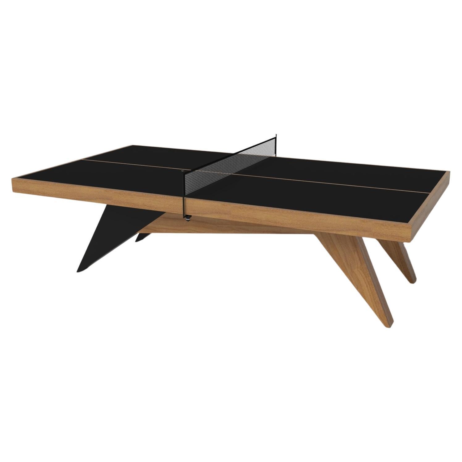 Elevate Customs Mantis Tennis Table / Solid Teak Wood in 9' - Made in USA For Sale