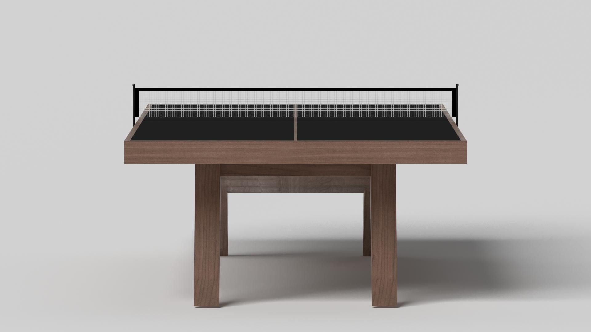 Modern Elevate Customs Mantis Tennis Table / Solid Walnut Wood in 9' - Made in USA For Sale