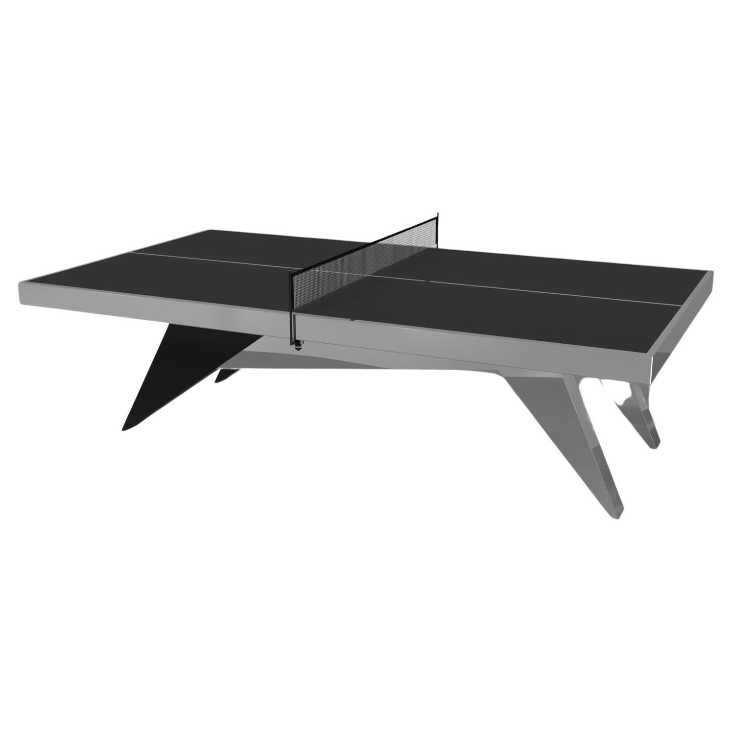 Elevate Customs Mantis Tennis Table / Stainless Steel Metal in 9' - Made in USA For Sale
