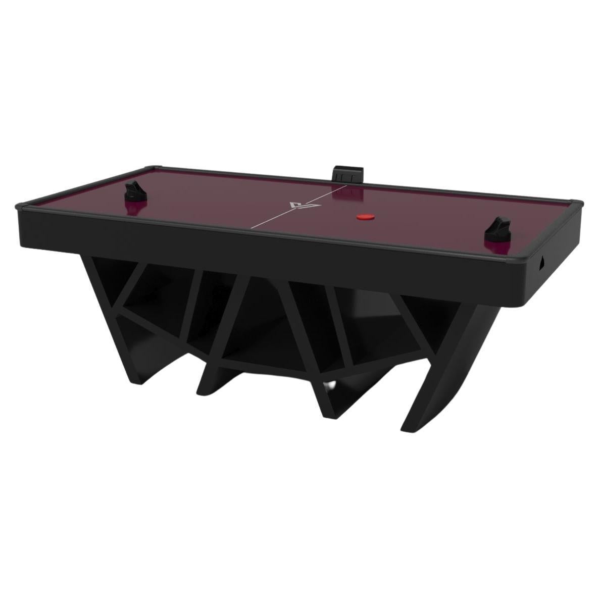 Elevate Customs Maze Air Hockey Tables / Solid Pantone Black in 7' - Made in USA For Sale