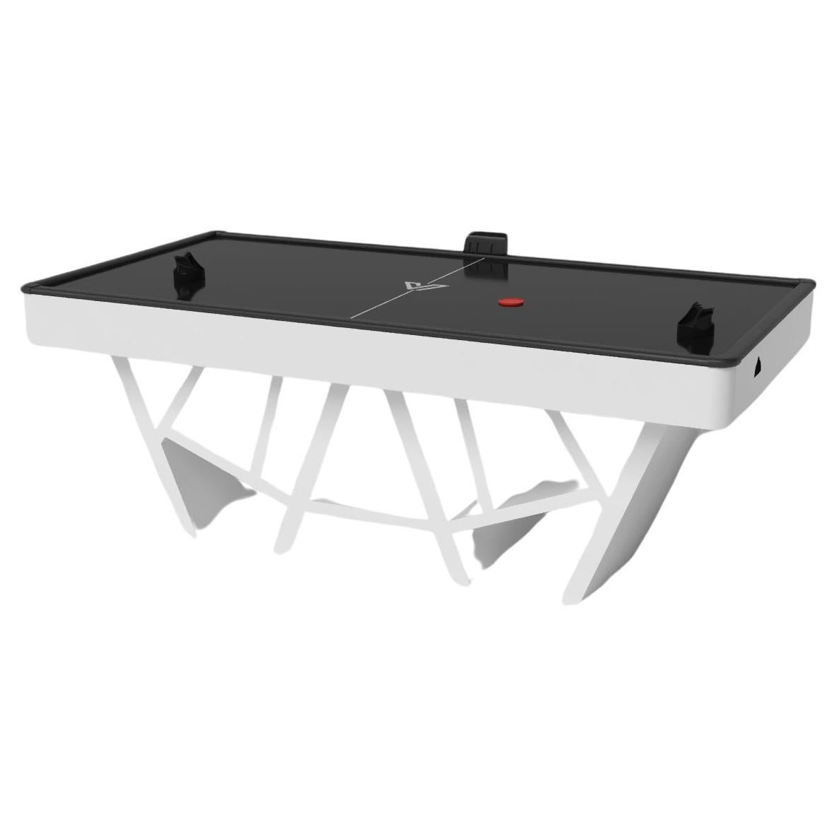 Elevate Customs Maze Air Hockey Tables / Solid Pantone White in 7' - Made in USA For Sale