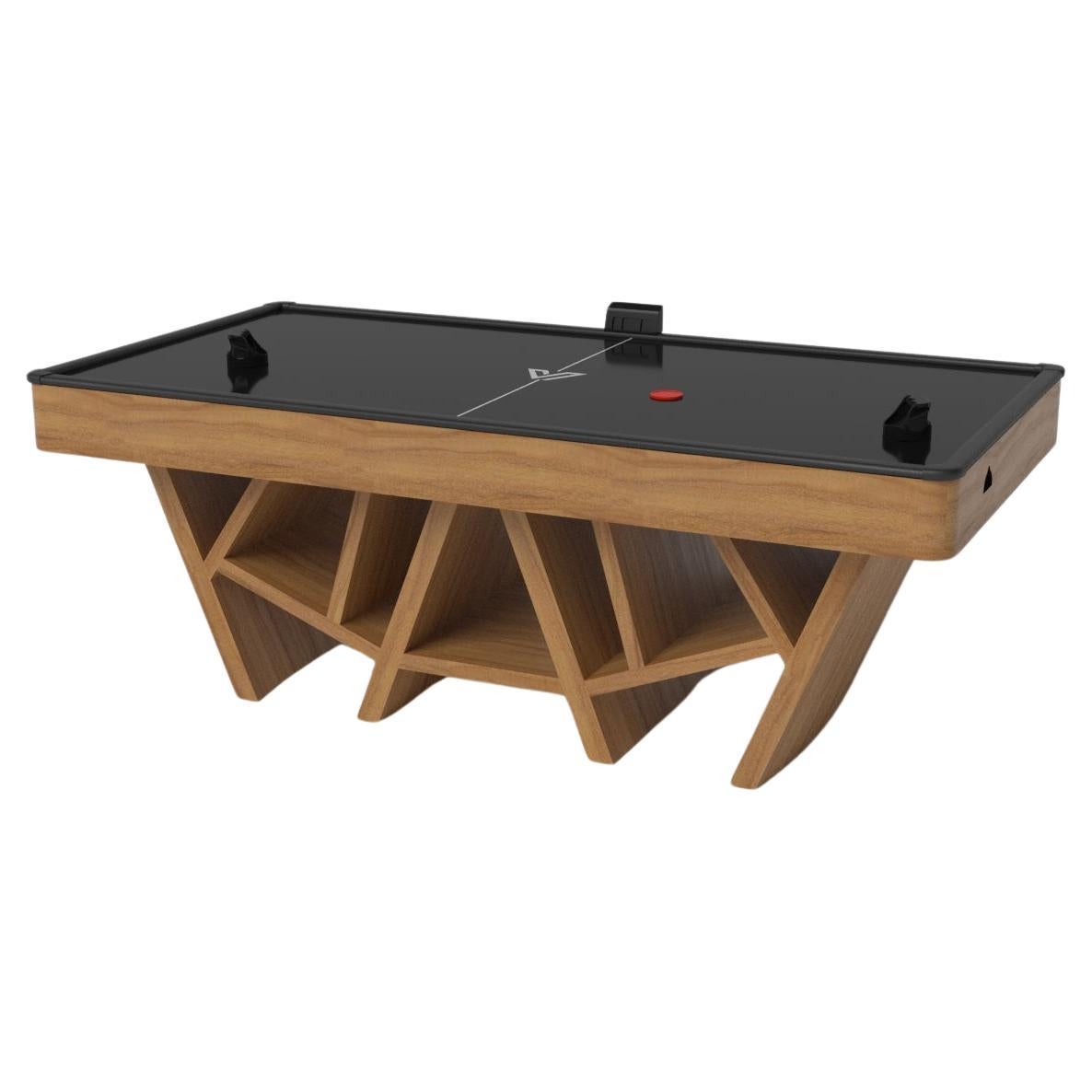 Elevate Customs Maze Air Hockey Tables / Solid Teak Wood in 7' - Made in USA For Sale